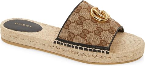 gucci pillar|Gucci Pilar Original GG Canvas Espadrille Slide .